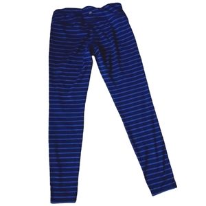 Athleta Striped two tone blue leggings